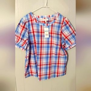 Kim Rodgers Red White and Blue Women's Short Sleeve Top